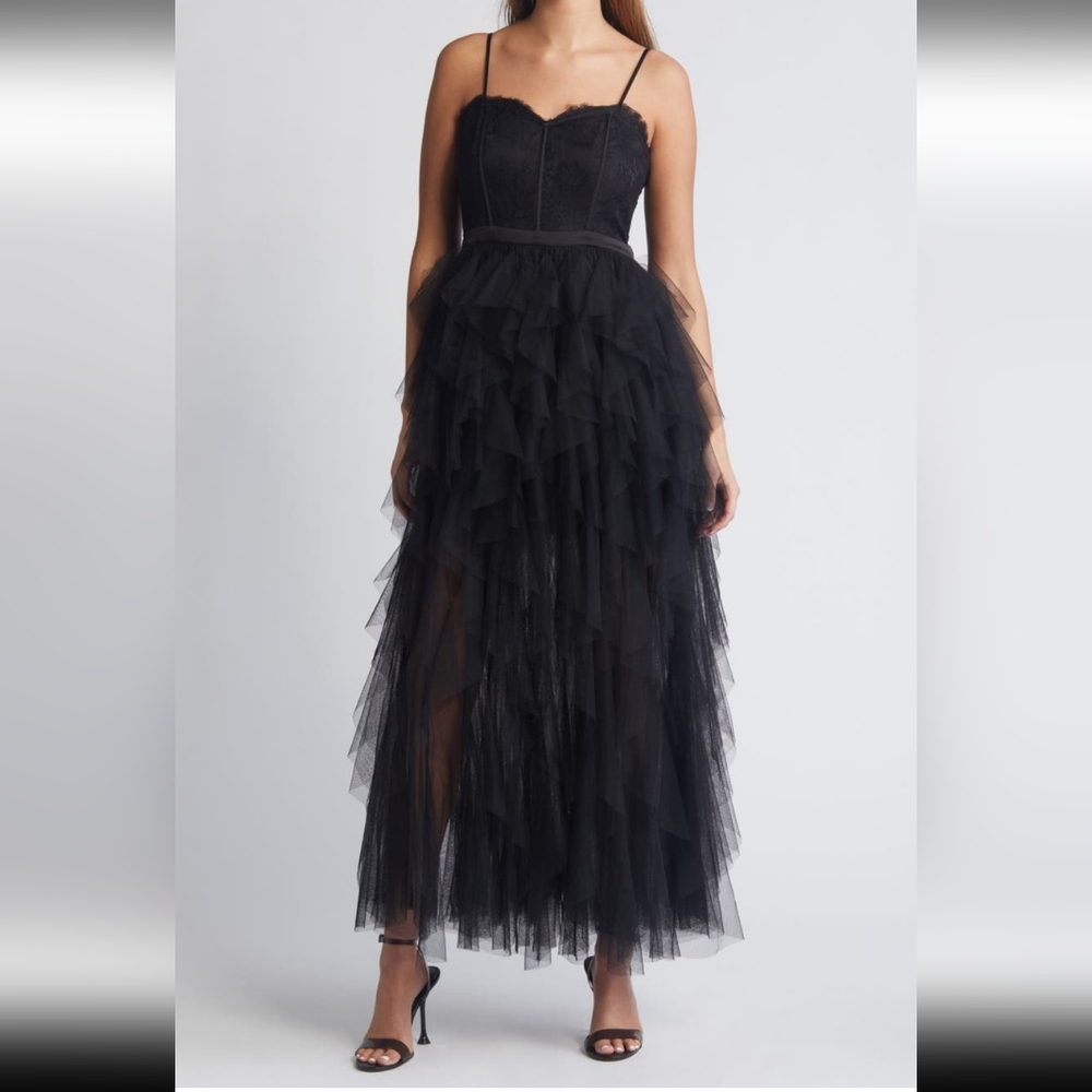 Chelsea28 Corset Lace & Tull Gown